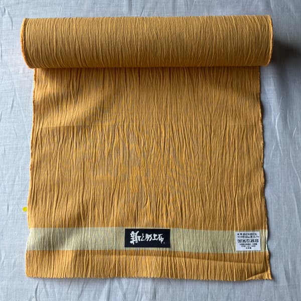 30_01 綿麻着尺反物 無地「みかん」