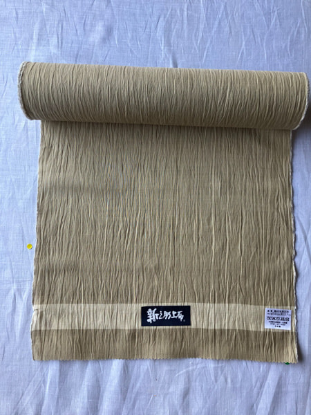 33_04 綿麻着尺反物 無地「ストロー」