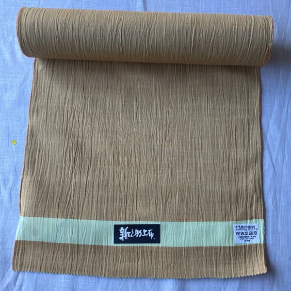 34_04 綿麻着尺反物 無地「ネープルスイエロー」