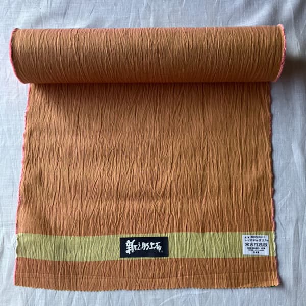 新之助上布　ワイドサイズ　綿麻 新之助上布】綿麻反物「縞・蒼波」 | KIMONO CLOSET by Nayuko Ogura