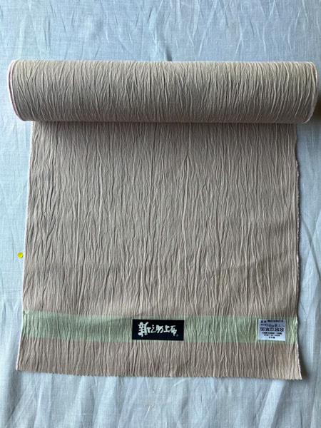 33_06  綿麻着尺反物 無地「グレーシーピンク」