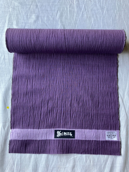 33_09  綿麻着尺反物 無地「江戸紫」